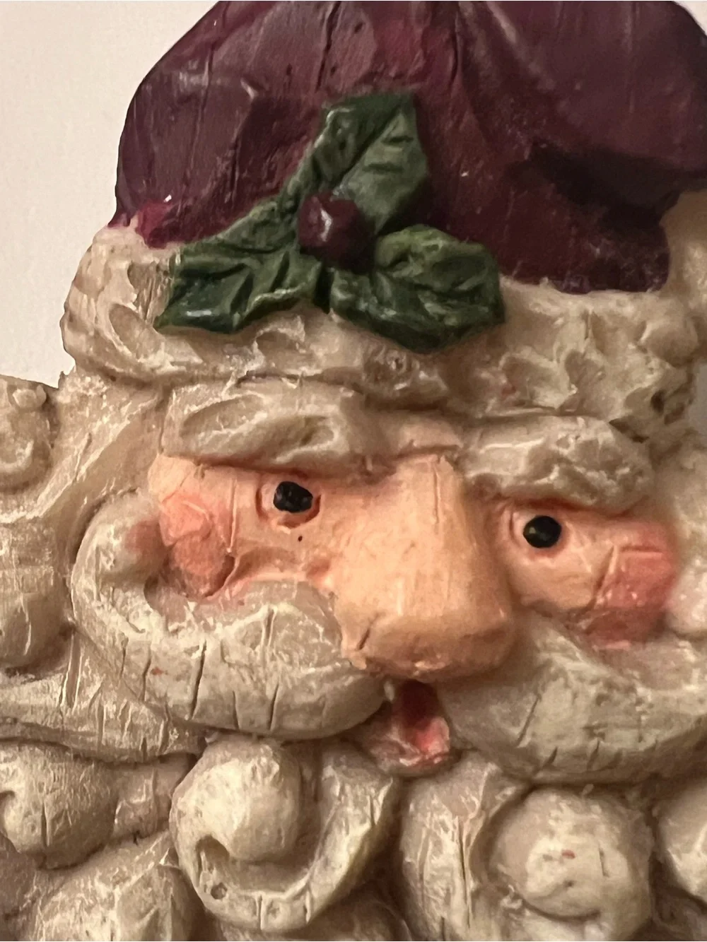 Resin Santa head pin brooch